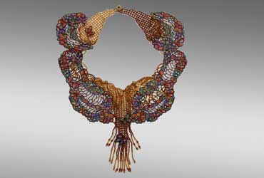 Sharmini Wirasekara Butterflies Necklace beadwork artist